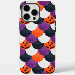 Coques iPhone 16 Pro Max Motif d'écailles de sirène de citrouille-lanterne