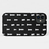 Coques Case-Mate iPhone motif d'échecs - noir et blanc (Dos (Horizontal))