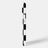 Coques Case-Mate iPhone Motif d'échecs noir et blanc élégant (Verso / Gauche)