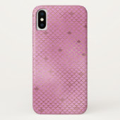 Coques Case-Mate iPhone Motif d'échelle de sirène rose pâle (Dos)