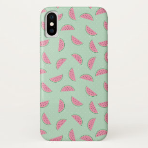 Coque iPhone X Motif d'éclaboussure de peinture de fruit tropical
