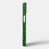 Coques Case-Mate iPhone Motif d'effet de cuir vert (Verso / Droite)