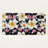 Coques Case-Mate iPhone Motif d'élégance avec des fleurs de narcisse (Dos (Horizontal))