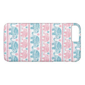 Coques Case-Mate iPhone Motif D'Éléphant D'Origine Rose Et Turquoise (Dos (Horizontal))