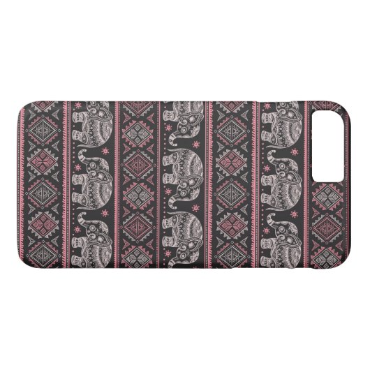 Coques Case-Mate iPhone Motif d'éléphant noir (Dos (Horizontal))