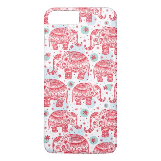 Coques Case-Mate iPhone Motif d'éléphant rouge (Dos)