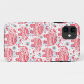 Coques Case-Mate iPhone Motif d'éléphant rouge (Dos (Horizontal))