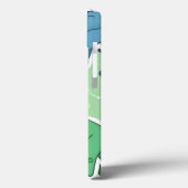 Coques Case-Mate iPhone Motif d'éléphant sur les rayures vertes (Verso / Gauche)