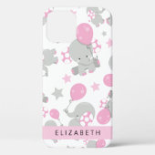 Coques Case-Mate iPhone Motif D'Eléphants, Eléphants Mignons, Votre Nom (Verso)
