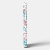 Coques Case-Mate iPhone Motif d'éléphants ethniques rose et Turquoise (Verso / Gauche)