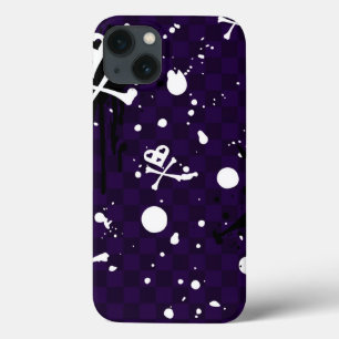 Etui iPhone 13 Motif d'Emo de couleur foncée avec la peinture