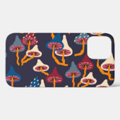 Coques Case-Mate iPhone Motif d'enrobage de tissu d'illustration de champi (Verso (horizontal))