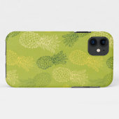 Coques Case-Mate iPhone Motif d'ensemble d'ananas sur le vert (Dos (Horizontal))