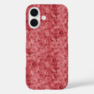 Coques iPhone 16 Motif d'enveloppement de bulle rouge