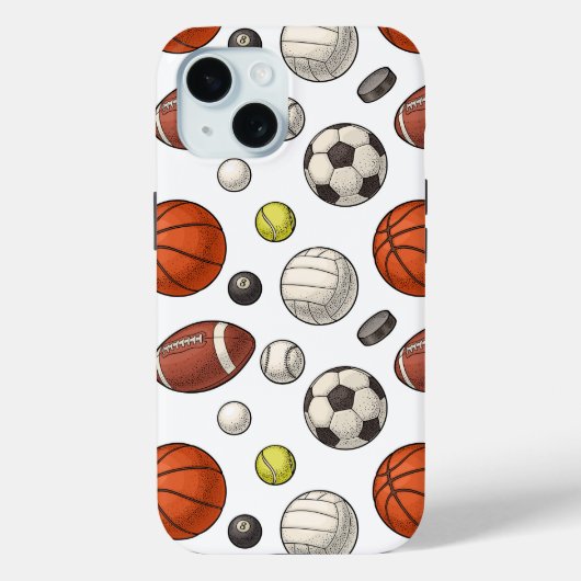 Coques Case-Mate iPhone Motif d'équipements sportifs (Verso)