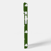 Coques Case-Mate iPhone Motif des arbres blancs et verts de Noël (Verso / Gauche)