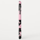Coques Case-Mate iPhone Motif des canicules et vaches roses Nom noir Monog (Dos/Gauche)