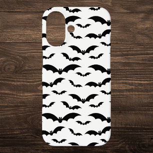 Coques iPhone 16 Motif des chauves-souris d'Halloween noir