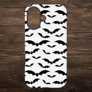 Coques iPhone 16 Motif des chauves-souris d'Halloween noir