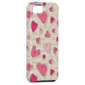 Coques Case-Mate iPhone Motif des coeurs (Dos/Droit)