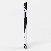 Coques Case-Mate iPhone Motif Des Coeurs, Coeurs Noirs, Votre Nom (Dos/Droite)