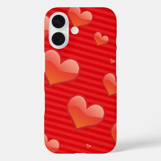 Coques Case-Mate iPhone Motif Des Coeurs, Coeurs Rouges, Amour (Verso)