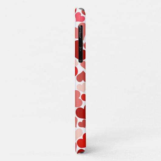 Coques Case-Mate iPhone Motif Des Coeurs, Coeurs Rouges, Amour (Dos/Gauche)