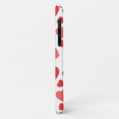 Coques Case-Mate iPhone Motif Des Coeurs, Coeurs Rouges, Motif Des Coeurs (Dos/Gauche)