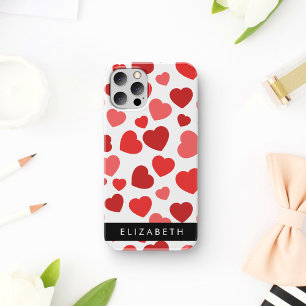 Case-Mate iPhone Case Motif Des Coeurs, Coeurs Rouges, Votre Nom