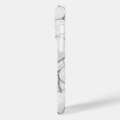 Coques Case-Mate iPhone Motif des Coeurs d'oignon noir et blanc (Verso / Gauche)