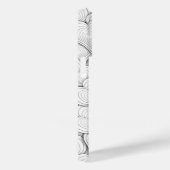 Coques Case-Mate iPhone Motif des Coeurs d'oignon noir et blanc (Verso / Droite)