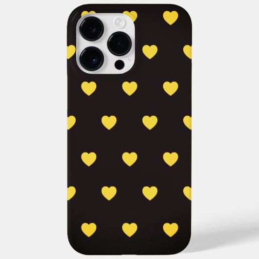 Coques Case-Mate iPhone Motif des Coeurs Jaunes (Verso)