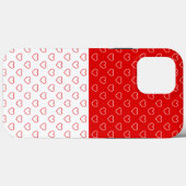 Coques Case-Mate iPhone Motif Des Coeurs Rouge Et Blanc (Verso (horizontal))