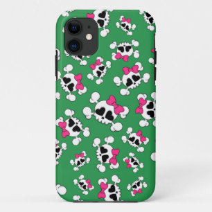 Etui iPhone Case-Mate Motif des crânes et arcs verts amusants