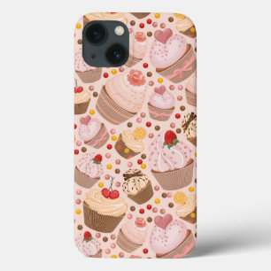 Etui iPhone 13 Motif des cupcakes de fête
