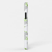 Coques Case-Mate iPhone Motif Des Eléphants, Eléphants Mignons - Grey Vert (Dos/Droite)