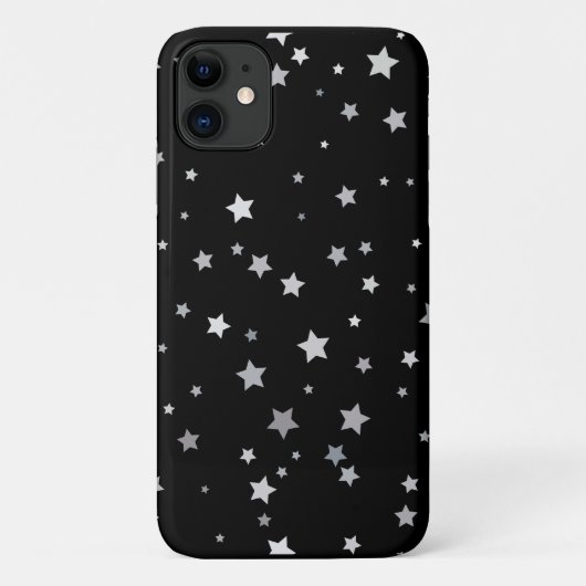 Coques Case-Mate iPhone Motif des étoiles d'argent mignonnes | Toute coule (Dos)