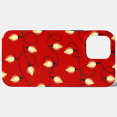 Coques Case-Mate iPhone motif des feux de Noël festifs (Verso (horizontal))