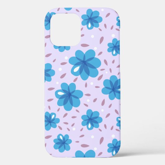 Coques Case-Mate iPhone Motif des fleurs bleues douces (Verso)