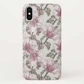 Coques Case-Mate iPhone Motif des fleurs d'hibiscus roses rousses (Dos)