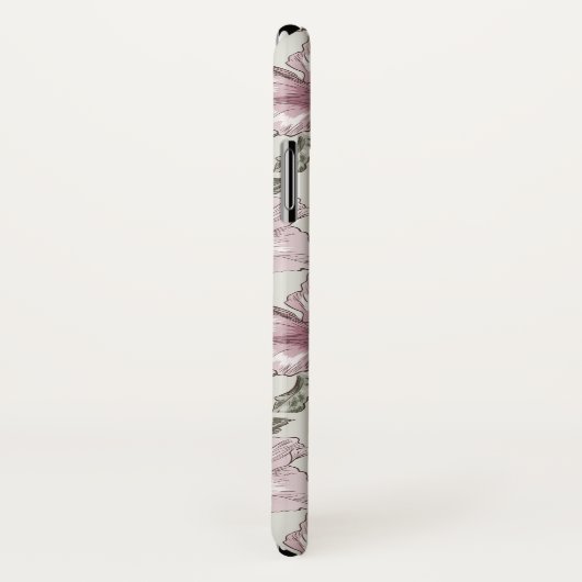 Coques Case-Mate iPhone Motif des fleurs d'hibiscus roses rousses (Dos/Droite)