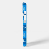 Coques Case-Mate iPhone Motif des flocons bleus (Verso / Gauche)
