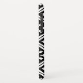 Coques Case-Mate iPhone Motif des flocons de neige de Noël noir et blanc (Dos/Gauche)