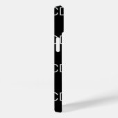 Coques Case-Mate iPhone Motif des initiales en noir blanc (Verso / Droite)