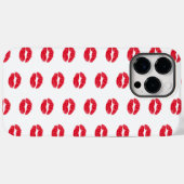 Coques Case-Mate iPhone Motif des lèvres de baisers rouges (Verso (horizontal))