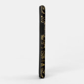 Coques Case-Mate iPhone Motif des papillons aux fleurs d'or (Dos/Droite)