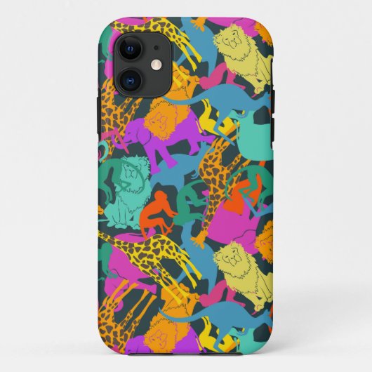 Coques Case-Mate iPhone Motif des silhouettes animales (Dos)