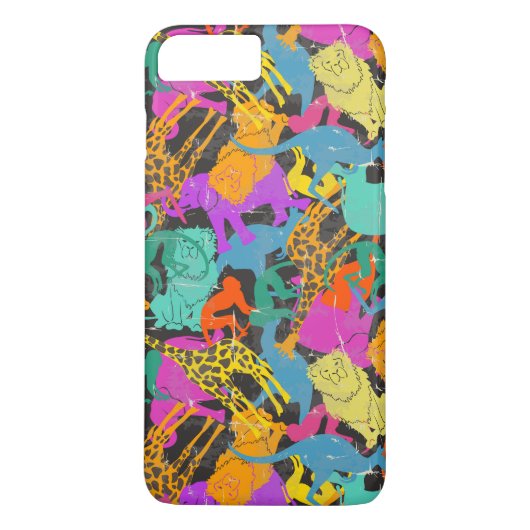 Coques Case-Mate iPhone Motif des silhouettes d'animaux rétro (Dos)