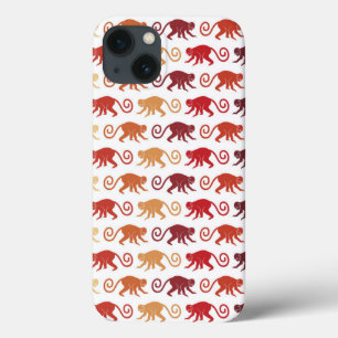 iPhone 13 Coque Motif des singes rouges