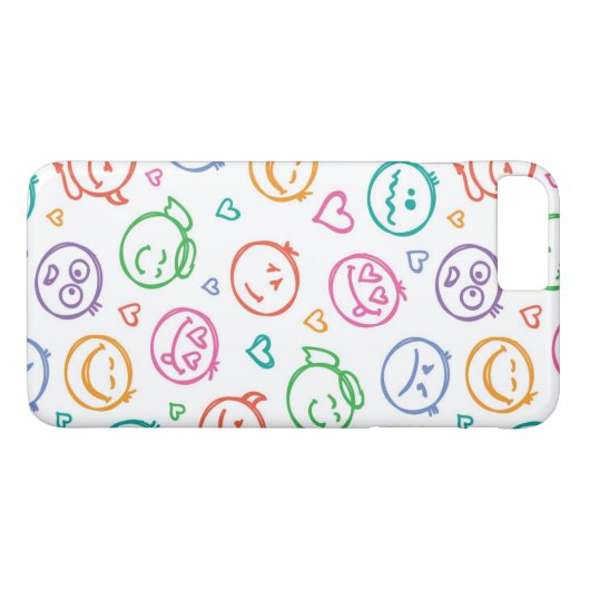 Coques Case-Mate iPhone motif des sourires (Dos (Horizontal))